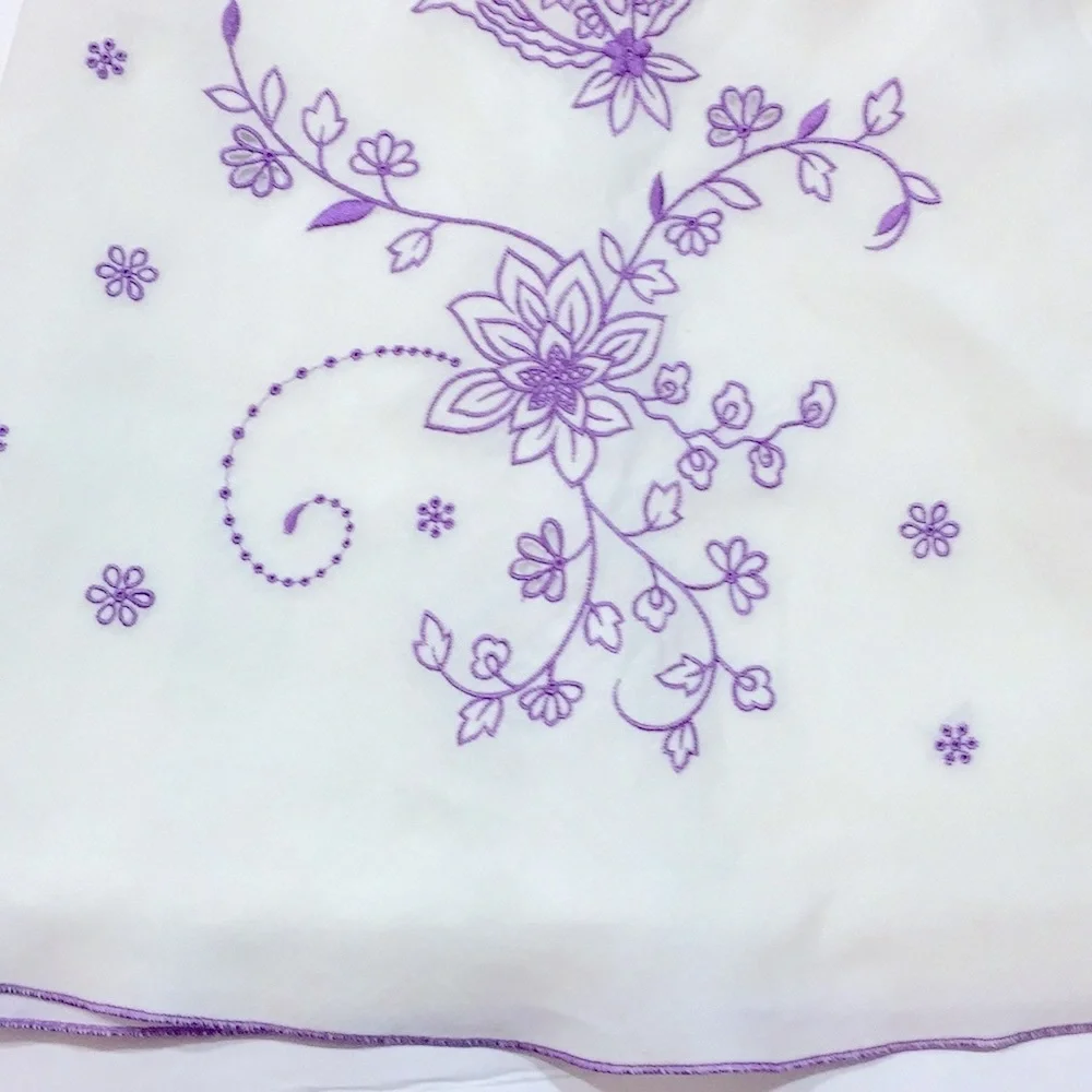 NWOT NINE‎ & CO LINEN /RAYON WHITE LAVENDER SKIRT SIZE 4P
